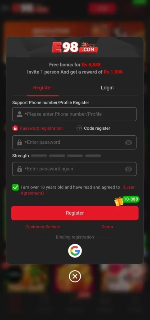 E98 Game APK