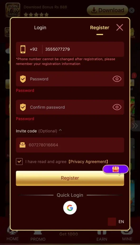 H789 Game App